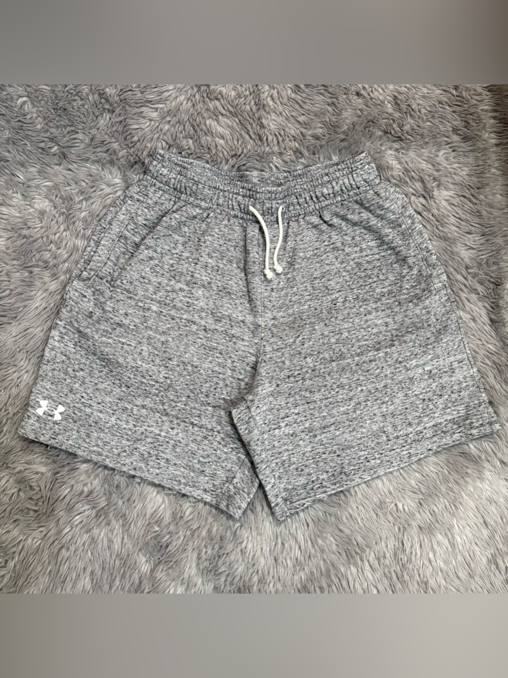 Under Armour Men's Rival Terry Shorts Gray Large Lounge Casual Athletic